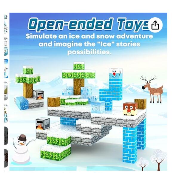 108PCS Magnetic Blocks Magnet Toy Mine Magnet World Frozen Ice Edition - Picture 3 of 7